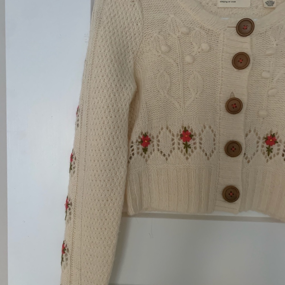 free people sweater with embroidery
